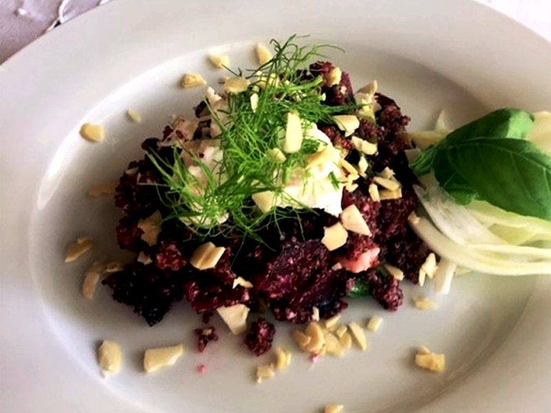 Quinoa Salad with Roasted Beets and Almonds