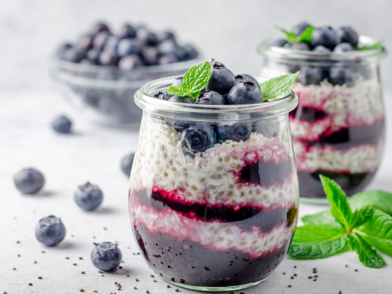 Overnight Blueberry Chia Pudding