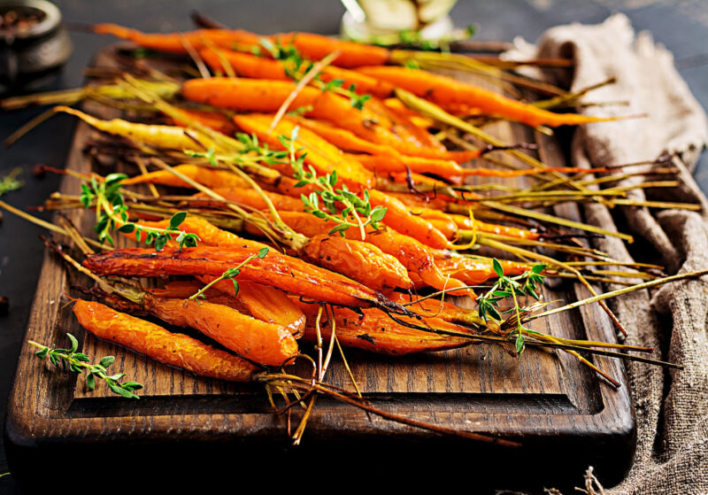 Herb Baked Spring Carrots